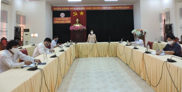 Đồng chí Phó Chủ tịch UBND tỉnh Trần Thị Nga phát biểu chỉ đạo tại Hội nghị. Ảnh: TH