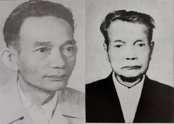 Đồng chí Ngô Đức Đệ (trái), người có công sáng lập ra tổ chức đảng đầu tiên ở Kon Tum và đồng chí Huỳnh Đăng Thơ (phải), người đảng viên Đảng Cộng sản đầu tiên của tỉnh Kon Tum.