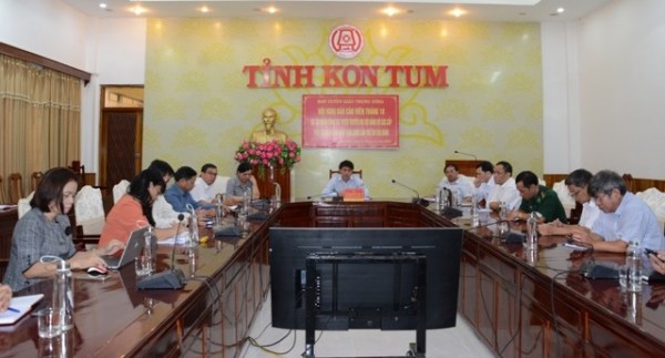 Quang cảnh Hội nghị BCV tháng 10-2020 điểm cầu tại tỉnh Kon Tum