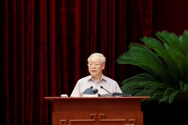 Tổng Bí thư Nguyễn Phú Trọng phát biểu kết luận Hội nghị.