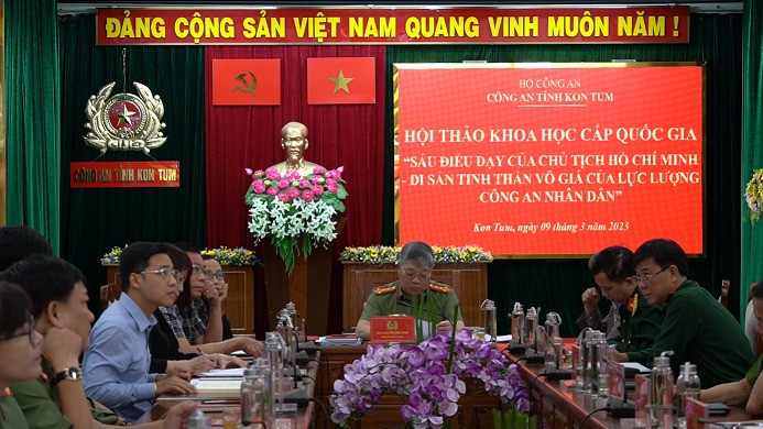 Quang cảnh Hội thảo điểm cầu tại tỉnh Kon Tum