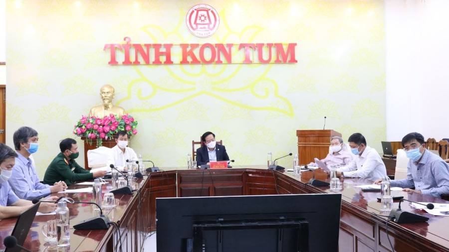 Quang cảnh cuộc họp tại điểm cầu tỉnh Kon Tum